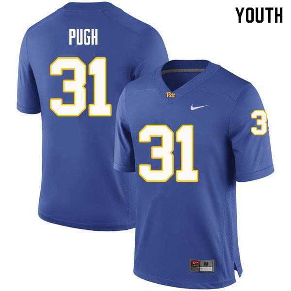 Youth #31 Kaezon Pugh Pittsburgh Panthers College Football Jerseys Sale-Royal